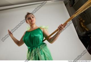 KATERINA STANDING POSE WITH SPEAR